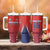 Custom Costa Rica Football Tumbler With Handle Los Ticos Sporty Style - Wonder Print Shop