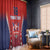 Custom Costa Rica Football Window Curtain Los Ticos Sporty Style - Wonder Print Shop