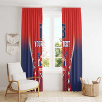 Custom Costa Rica Football Window Curtain Los Ticos Sporty Style - Wonder Print Shop