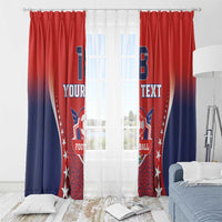 Custom Costa Rica Football Window Curtain Los Ticos Sporty Style - Wonder Print Shop