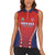 Custom Costa Rica Football Women Sleeveless Polo Shirt Los Ticos Sporty Style - Wonder Print Shop