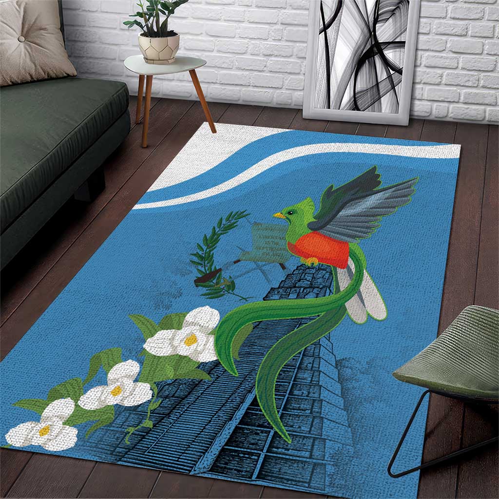 Guatemala Independence Day Area Rug Guatemalan Quetzal Libre Crezca Fecundo - Wonder Print Shop