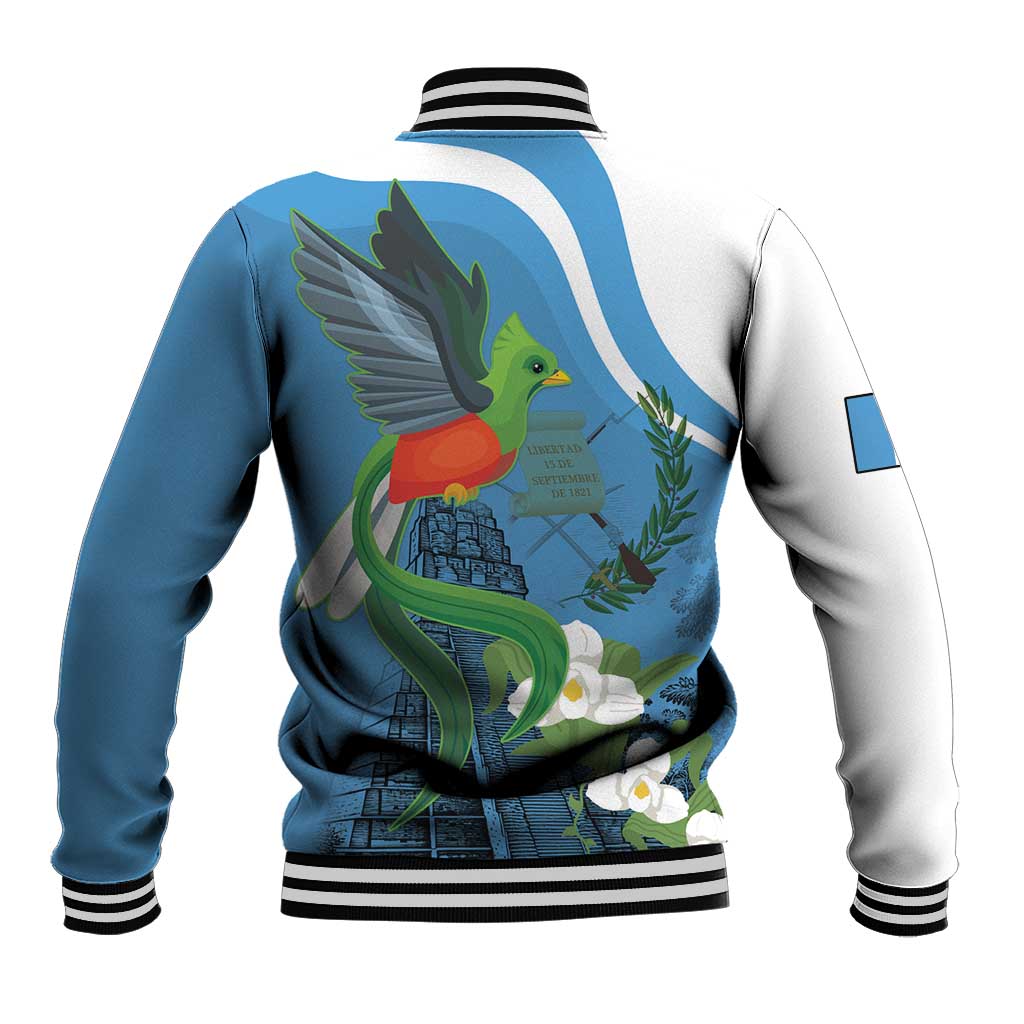 Guatemala Independence Day Baseball Jacket Guatemalan Quetzal Libre Crezca Fecundo - Wonder Print Shop