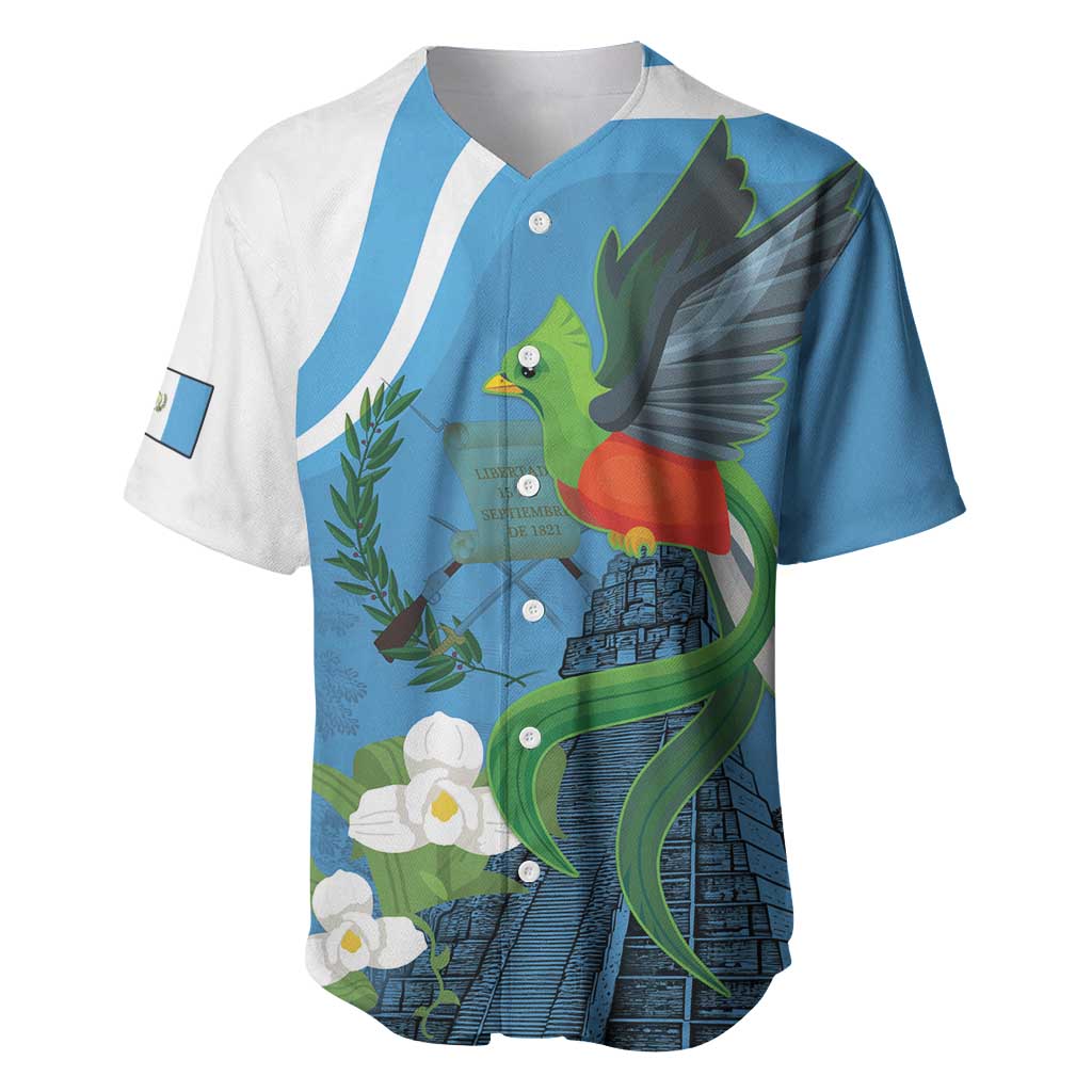 Guatemala Independence Day Baseball Jersey Guatemalan Quetzal Libre Crezca Fecundo - Wonder Print Shop