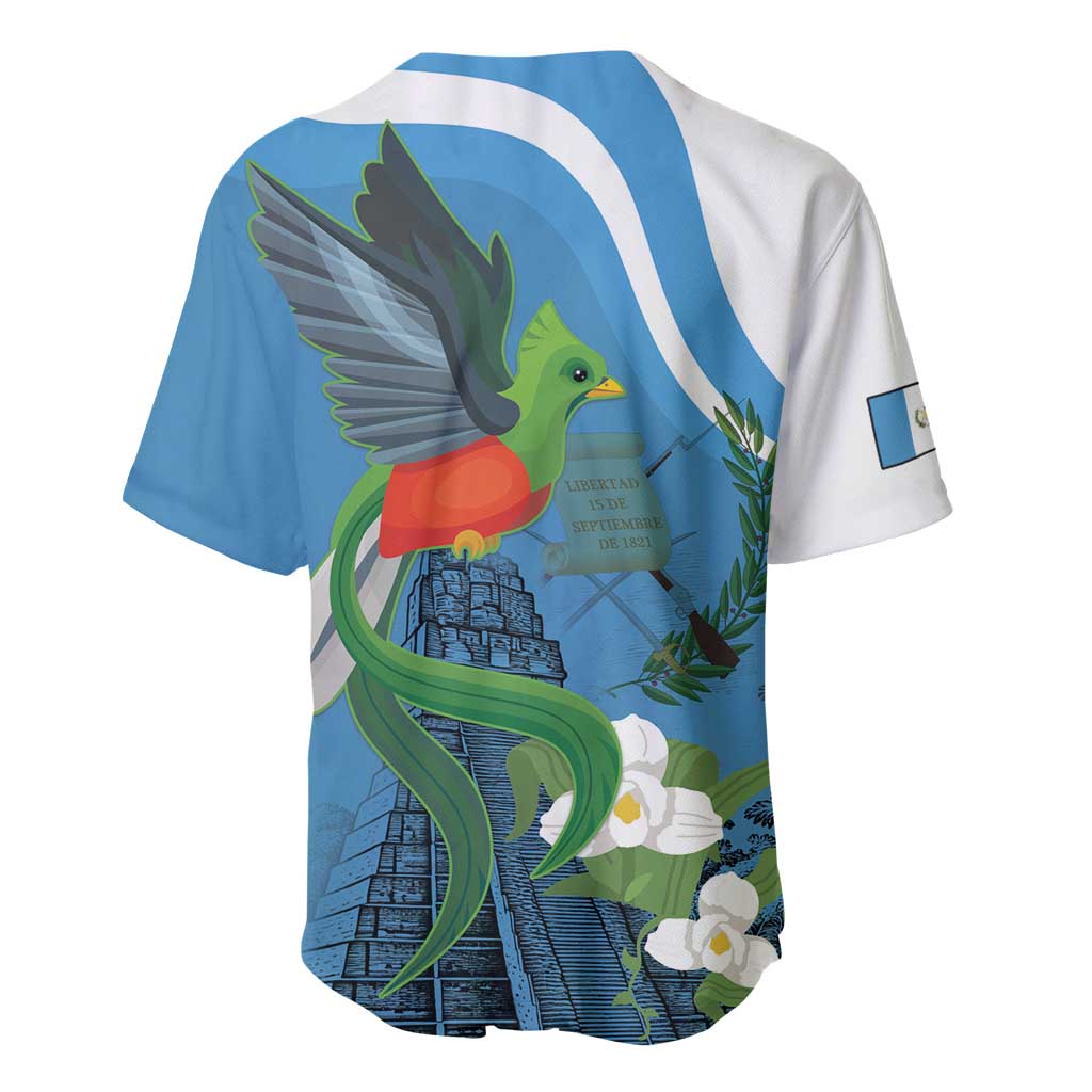 Guatemala Independence Day Baseball Jersey Guatemalan Quetzal Libre Crezca Fecundo - Wonder Print Shop