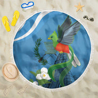 Guatemala Independence Day Beach Blanket Guatemalan Quetzal Libre Crezca Fecundo - Wonder Print Shop