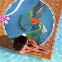 Guatemala Independence Day Beach Blanket Guatemalan Quetzal Libre Crezca Fecundo - Wonder Print Shop