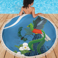 Guatemala Independence Day Beach Blanket Guatemalan Quetzal Libre Crezca Fecundo - Wonder Print Shop
