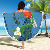 Guatemala Independence Day Beach Blanket Guatemalan Quetzal Libre Crezca Fecundo - Wonder Print Shop