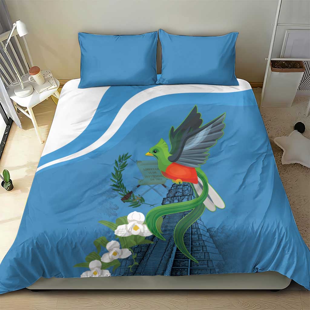 Guatemala Independence Day Bedding Set Guatemalan Quetzal Libre Crezca Fecundo - Wonder Print Shop