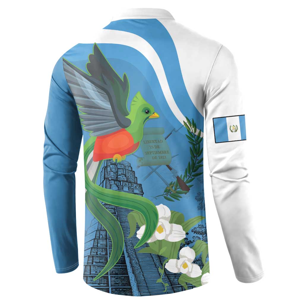 Guatemala Independence Day Button Sweatshirt Guatemalan Quetzal Libre Crezca Fecundo - Wonder Print Shop