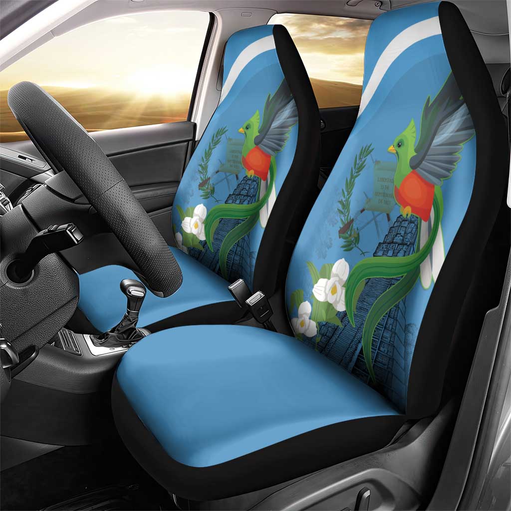 Guatemala Independence Day Car Seat Cover Guatemalan Quetzal Libre Crezca Fecundo - Wonder Print Shop