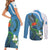 Guatemala Independence Day Couples Matching Short Sleeve Bodycon Dress and Long Sleeve Button Shirt Guatemalan Quetzal Libre Crezca Fecundo - Wonder Print Shop