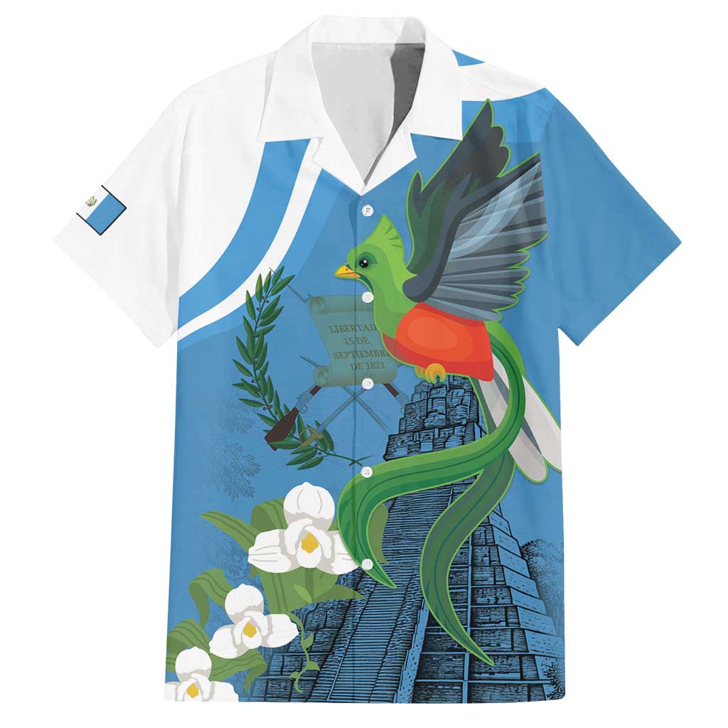 Guatemala Independence Day Family Matching Long Sleeve Bodycon Dress and Hawaiian Shirt Guatemalan Quetzal Libre Crezca Fecundo - Wonder Print Shop