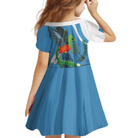 Guatemala Independence Day Family Matching Off The Shoulder Long Sleeve Dress and Hawaiian Shirt Guatemalan Quetzal Libre Crezca Fecundo - Wonder Print Shop