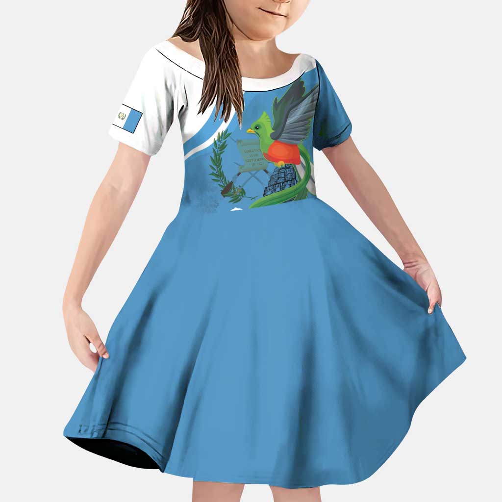 Guatemala Independence Day Family Matching Puletasi and Hawaiian Shirt Guatemalan Quetzal Libre Crezca Fecundo - Wonder Print Shop