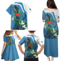 Guatemala Independence Day Family Matching Puletasi and Hawaiian Shirt Guatemalan Quetzal Libre Crezca Fecundo - Wonder Print Shop