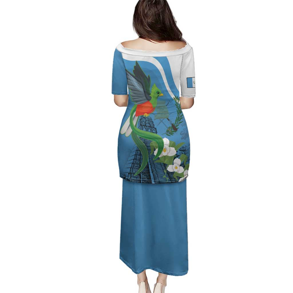 Guatemala Independence Day Family Matching Puletasi and Hawaiian Shirt Guatemalan Quetzal Libre Crezca Fecundo - Wonder Print Shop