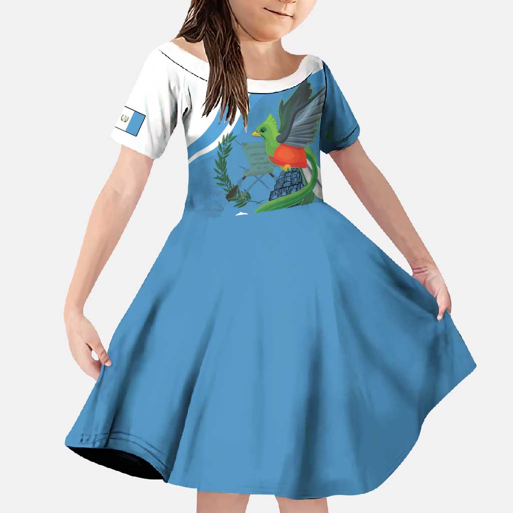 Guatemala Independence Day Family Matching Tank Maxi Dress and Hawaiian Shirt Guatemalan Quetzal Libre Crezca Fecundo - Wonder Print Shop