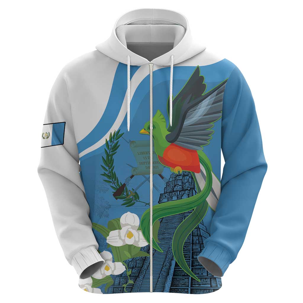 Guatemala Independence Day Hoodie Guatemalan Quetzal Libre Crezca Fecundo - Wonder Print Shop
