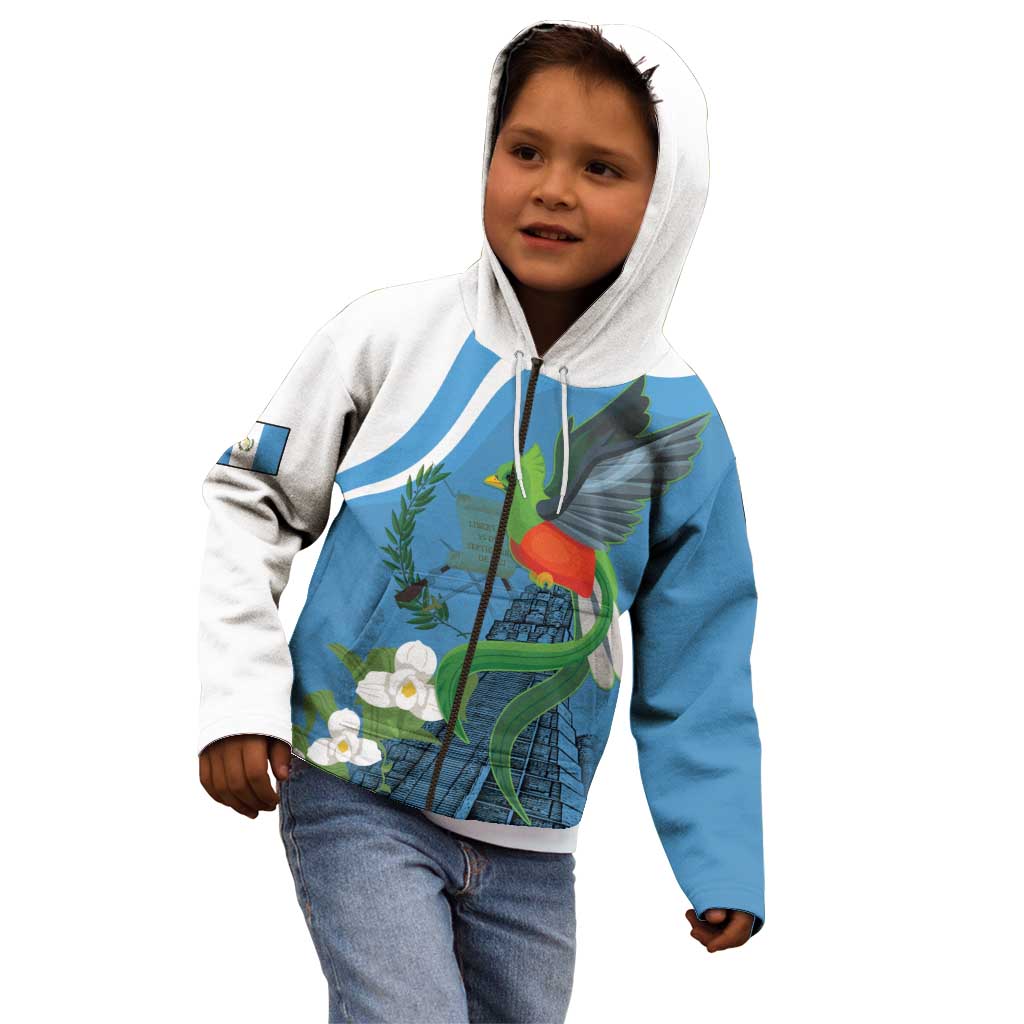 Guatemala Independence Day Kid Hoodie Guatemalan Quetzal Libre Crezca Fecundo - Wonder Print Shop