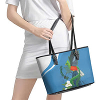 Guatemala Independence Day Leather Tote Bag Guatemalan Quetzal Libre Crezca Fecundo - Wonder Print Shop