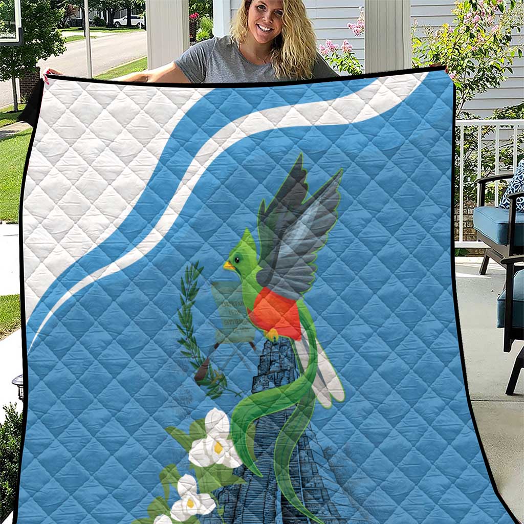 Guatemala Independence Day Quilt Guatemalan Quetzal Libre Crezca Fecundo - Wonder Print Shop