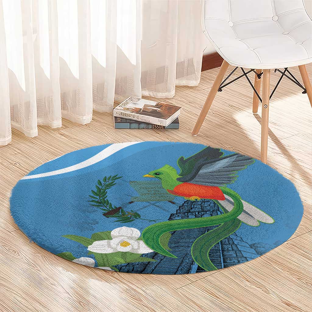 Guatemala Independence Day Round Carpet Guatemalan Quetzal Libre Crezca Fecundo - Wonder Print Shop