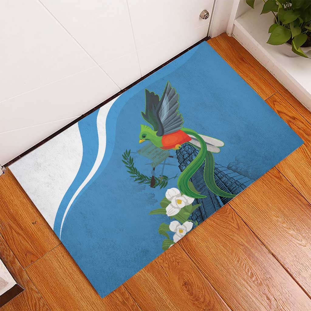 Guatemala Independence Day Rubber Doormat Guatemalan Quetzal Libre Crezca Fecundo - Wonder Print Shop
