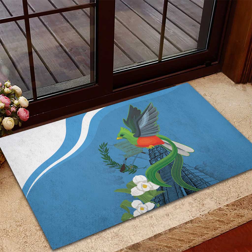 Guatemala Independence Day Rubber Doormat Guatemalan Quetzal Libre Crezca Fecundo - Wonder Print Shop