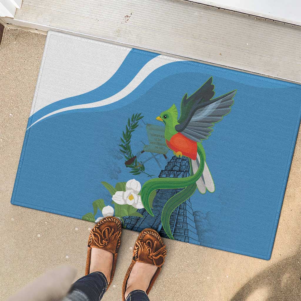 Guatemala Independence Day Rubber Doormat Guatemalan Quetzal Libre Crezca Fecundo - Wonder Print Shop