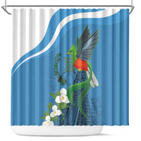 Guatemala Independence Day Shower Curtain Guatemalan Quetzal Libre Crezca Fecundo - Wonder Print Shop