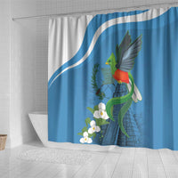Guatemala Independence Day Shower Curtain Guatemalan Quetzal Libre Crezca Fecundo - Wonder Print Shop