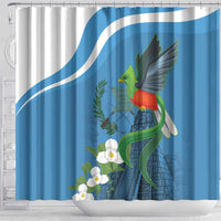 Guatemala Independence Day Shower Curtain Guatemalan Quetzal Libre Crezca Fecundo - Wonder Print Shop