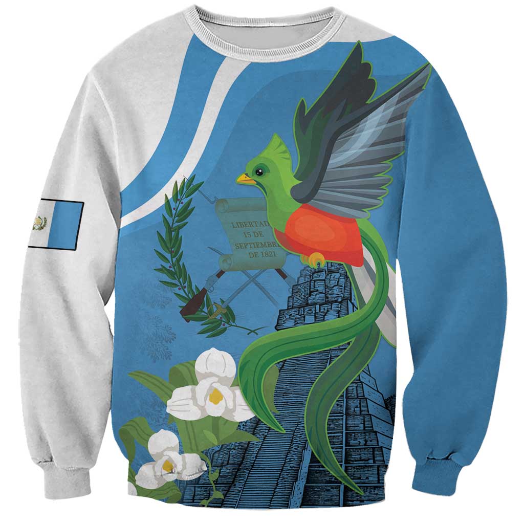 Guatemala Independence Day Sweatshirt Guatemalan Quetzal Libre Crezca Fecundo - Wonder Print Shop