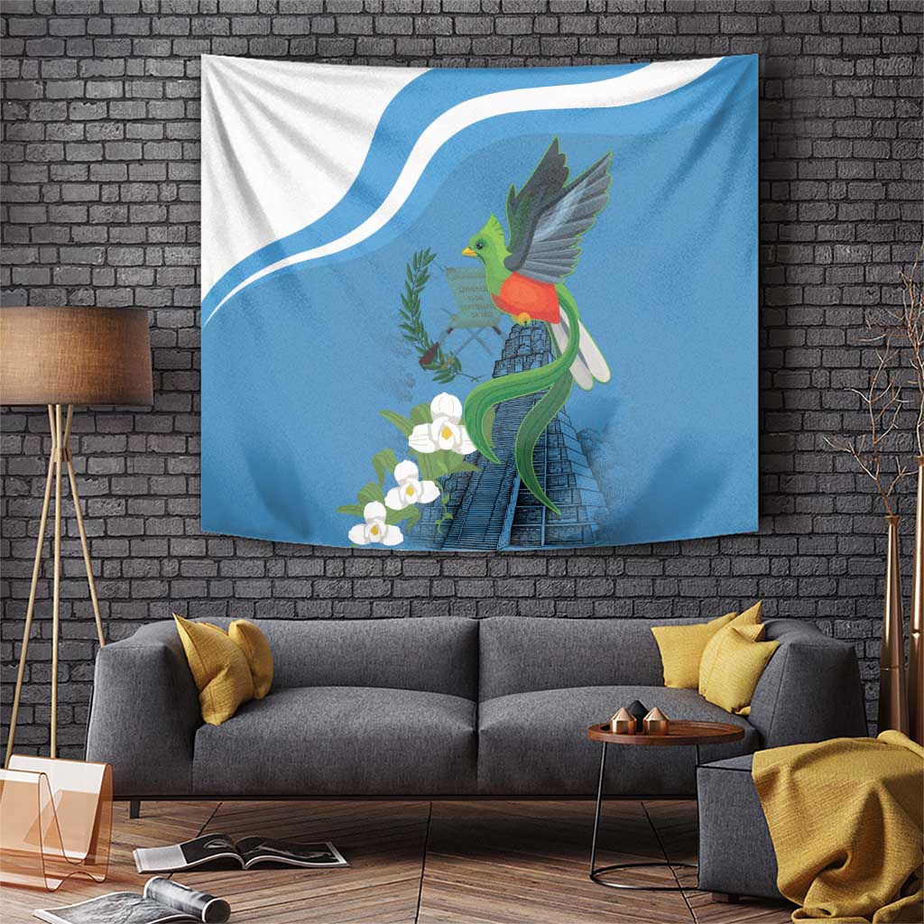 Guatemala Independence Day Tapestry Guatemalan Quetzal Libre Crezca Fecundo - Wonder Print Shop