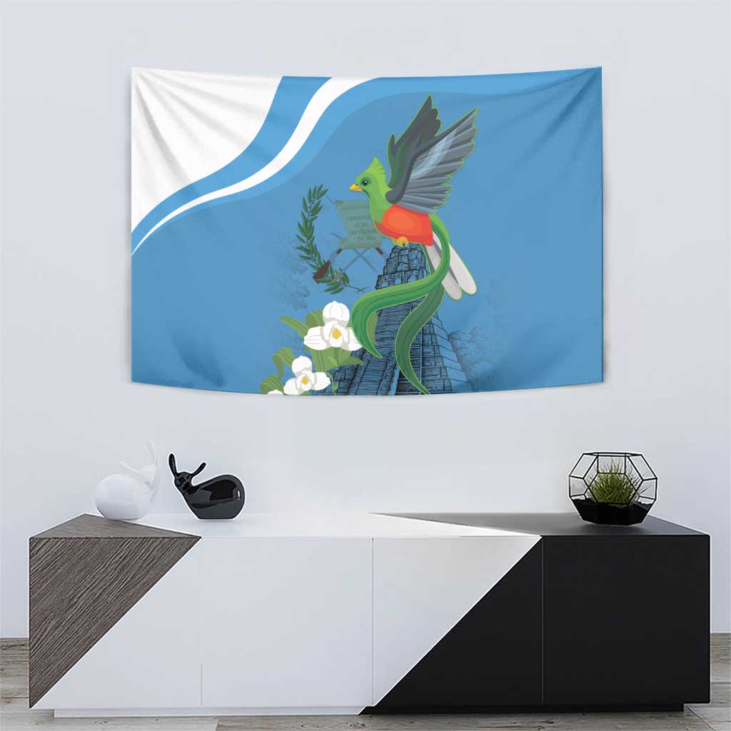Guatemala Independence Day Tapestry Guatemalan Quetzal Libre Crezca Fecundo - Wonder Print Shop