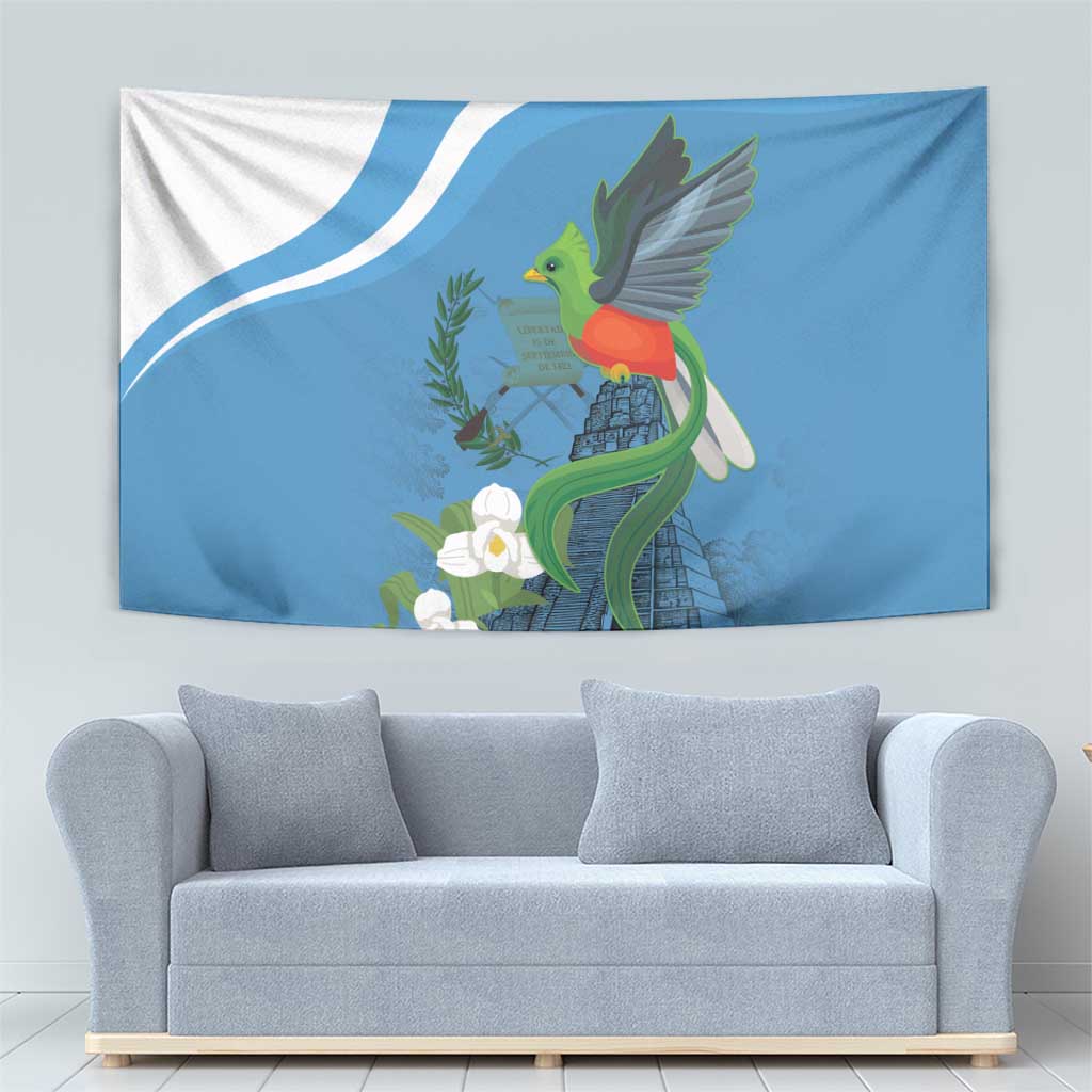 Guatemala Independence Day Tapestry Guatemalan Quetzal Libre Crezca Fecundo - Wonder Print Shop
