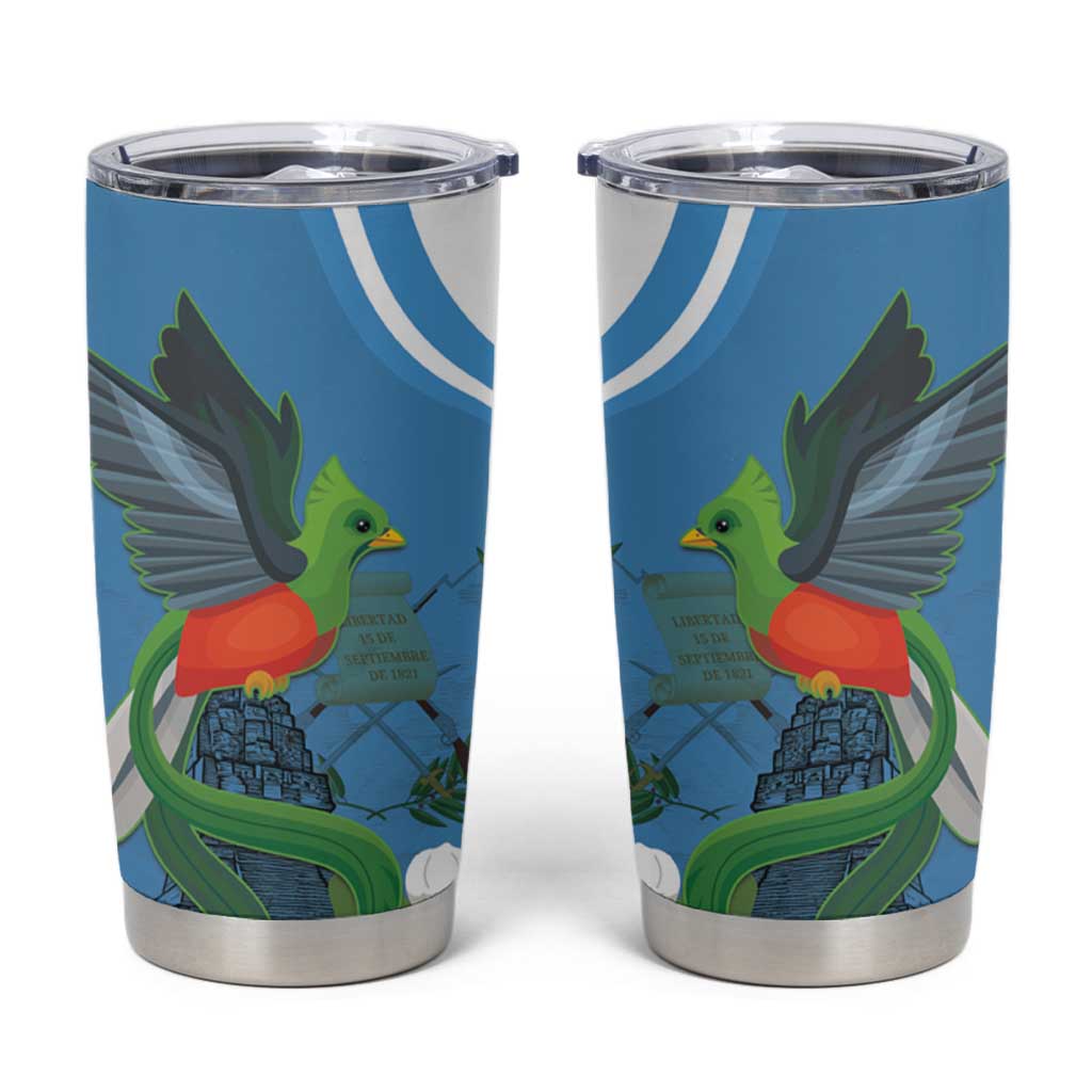 Guatemala Independence Day Tumbler Cup Guatemalan Quetzal Libre Crezca Fecundo - Wonder Print Shop