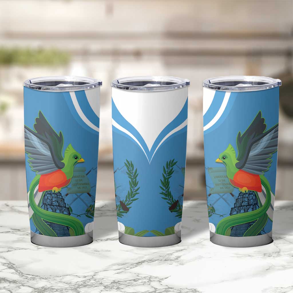 Guatemala Independence Day Tumbler Cup Guatemalan Quetzal Libre Crezca Fecundo - Wonder Print Shop