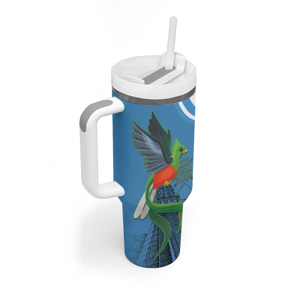 Guatemala Independence Day Tumbler With Handle Guatemalan Quetzal Libre Crezca Fecundo - Wonder Print Shop
