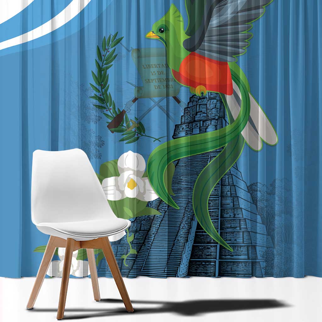 Guatemala Independence Day Window Curtain Guatemalan Quetzal Libre Crezca Fecundo - Wonder Print Shop