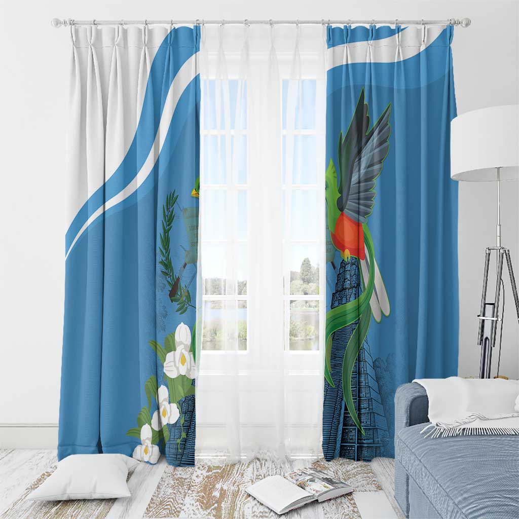 Guatemala Independence Day Window Curtain Guatemalan Quetzal Libre Crezca Fecundo - Wonder Print Shop