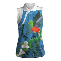 Guatemala Independence Day Women Sleeveless Polo Shirt Guatemalan Quetzal Libre Crezca Fecundo - Wonder Print Shop
