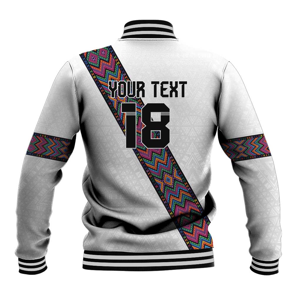 Custom Guatemala Football Baseball Jacket Los Chapines White Version - Wonder Print Shop