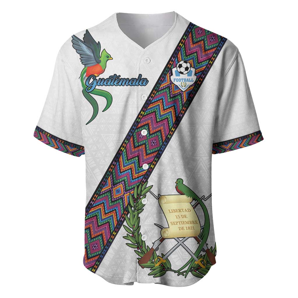 Custom Guatemala Football Baseball Jersey Los Chapines White Version - Wonder Print Shop