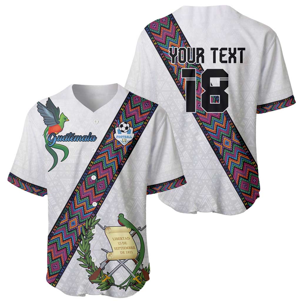 Custom Guatemala Football Baseball Jersey Los Chapines White Version - Wonder Print Shop