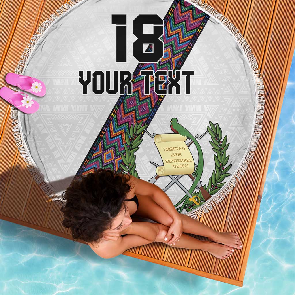 Custom Guatemala Football Beach Blanket Los Chapines White Version - Wonder Print Shop