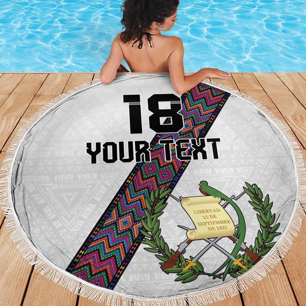 Custom Guatemala Football Beach Blanket Los Chapines White Version - Wonder Print Shop