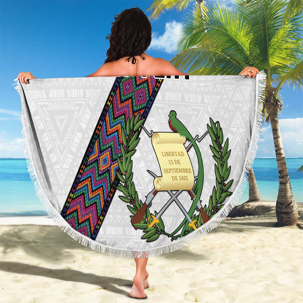 Custom Guatemala Football Beach Blanket Los Chapines White Version - Wonder Print Shop